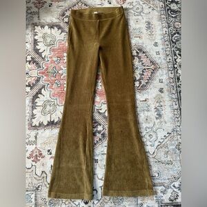 Aerie groove-on velvety gold/Olive Flare Pants